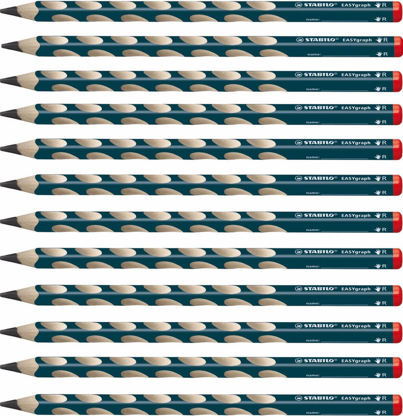 Stabilo easygraph - ergonomisch grafietpotlood - rechtshandig - met extra dikke 3.15 mm kern - doos 12 stuks