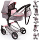 Bayer design - poppenwagen neo vario - grijs met vlinder
