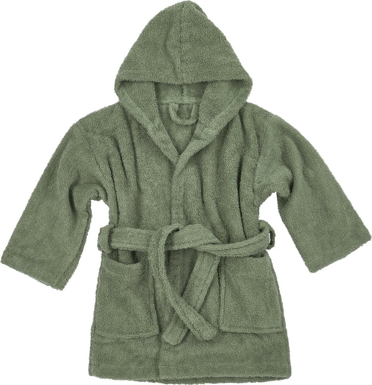 Meyco baby uni badjas - badstof - forest green - 86 92