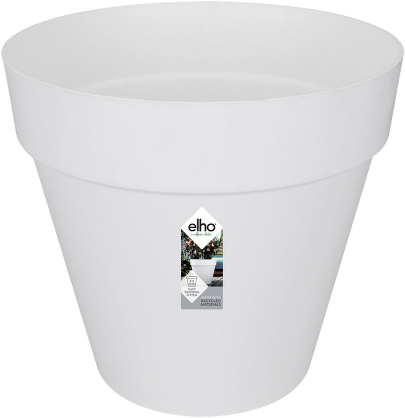 Elho loft urban rond 60 - grote bloempot voor buiten - waterreservoir - 100% gerecycled plastic - ø 58.0 x h 54.0 cm - wit