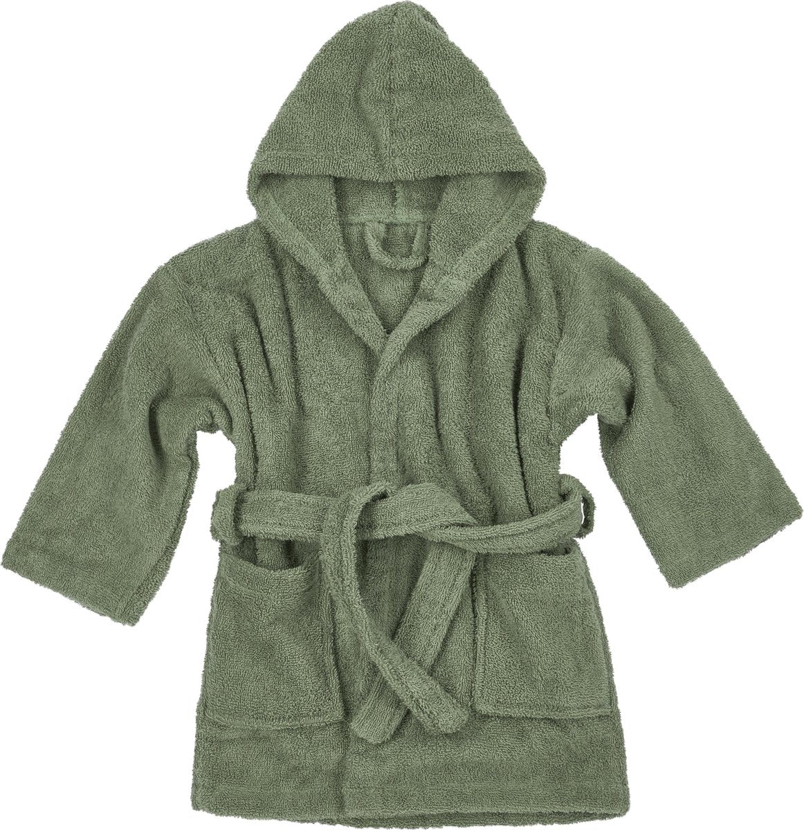 Meyco baby uni badjas - badstof - forest green - 98 104