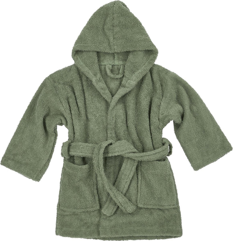 Meyco baby uni badjas - badstof - forest green - 98 104