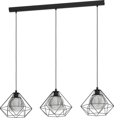 Eglo vernham - hanglamp - e27 - 114,5 cm - zwart