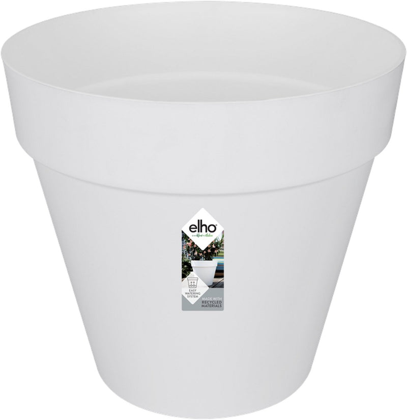 Elho loft urban rond 60 - grote bloempot voor buiten - waterreservoir - 100% gerecycled plastic - ø 58.0 x h 54.0 cm - wit
