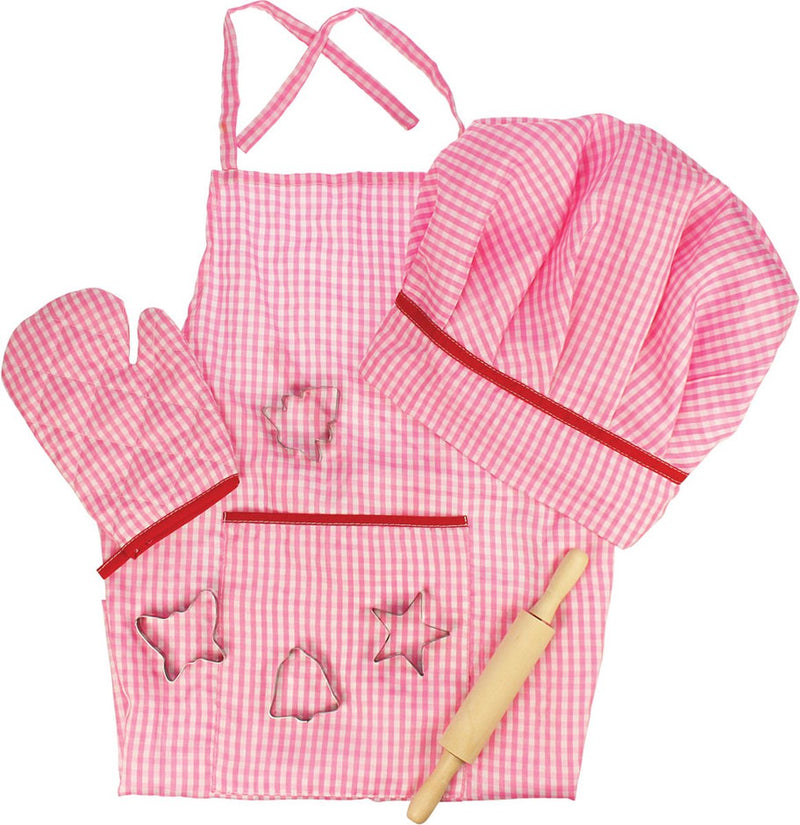 Bigjigs toys - kokskleding voor kinderen 'roze'