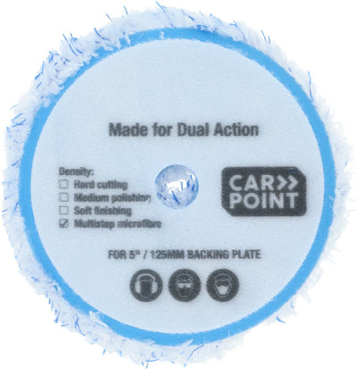 Carpoint multistep microfibre pads125mm 5 - 2 stuks - na gebruik handmatig reinigen