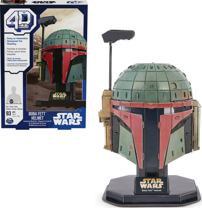 4d build star wars - boba fett - 3d puzzel - 93 stuks - kartonnen bouwpakket
