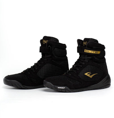 Everlast elite 2 - boksschoenen - high-top - zwart goud