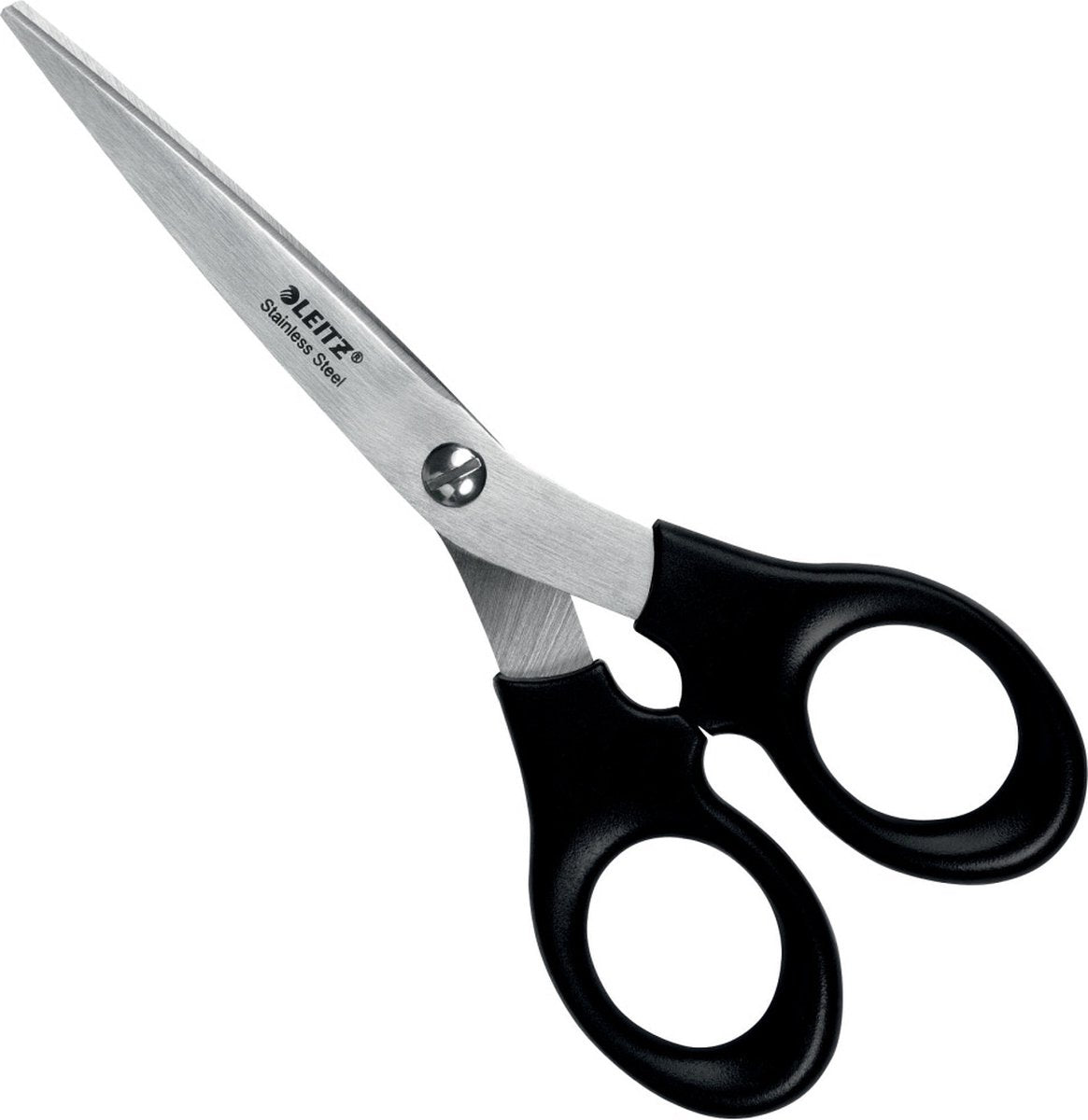 Leitz roestvrijstalen schaar - 165 mm - ergonomische handgreep - zwart