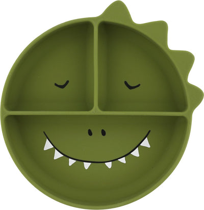 Trixie siliconen bord met vakjes en zuignap - mr. dino