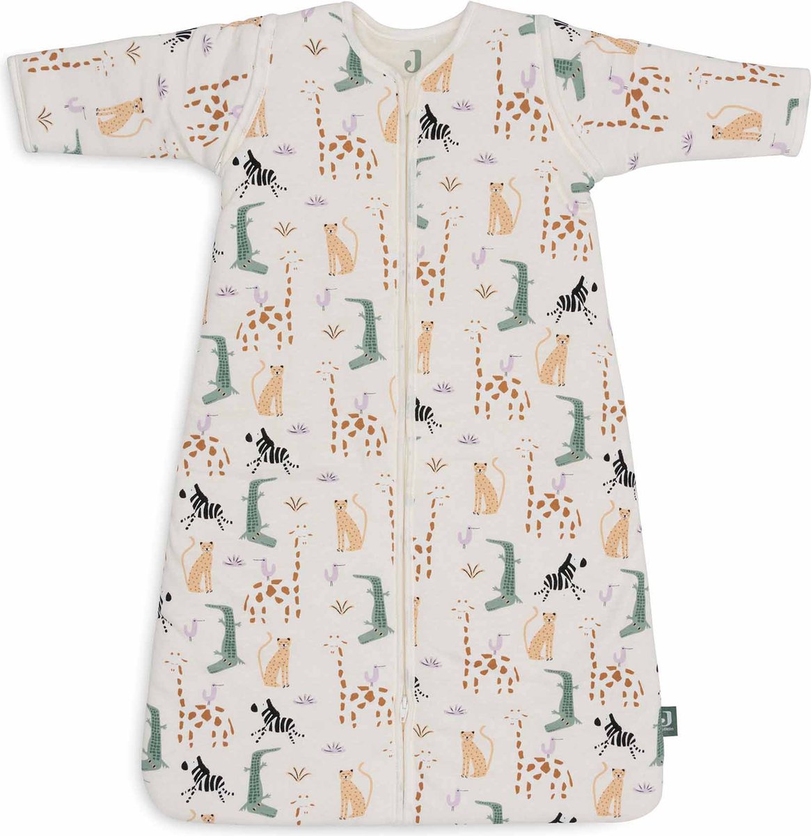 Jollein baby slaapzak winter met afritsbare mouw 70cm - jungle jambo - winterslaapzak