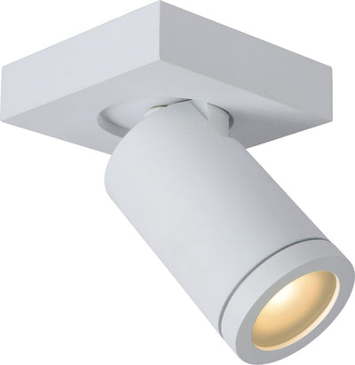 Lucide taylor - plafondspot (plafondlamp) badkamer - led dim to warm - gu10 - 1x5w 2200k 3000k - ip44 - wit