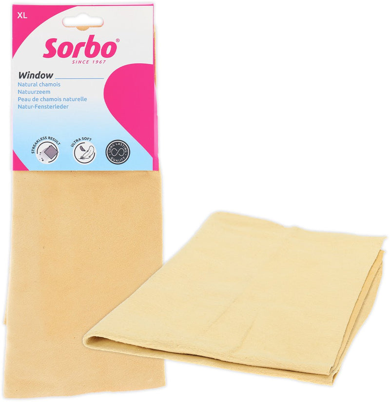 Sorbo natuurzeem xl – 38x59 cm – echt schapenleer – superieure absorptie voor streeploze reiniging