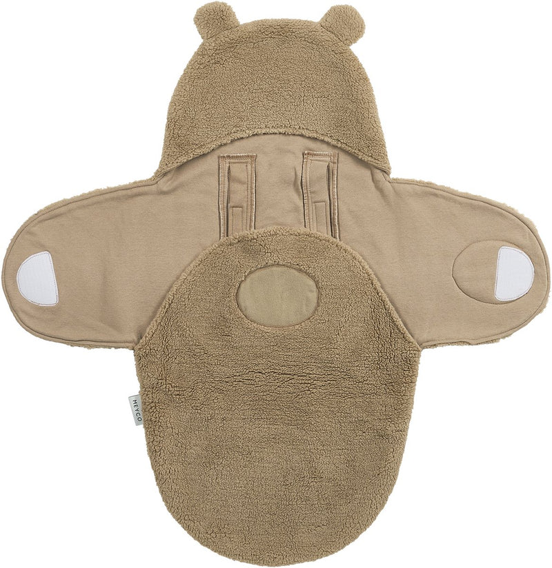 Meyco baby bear wikkeldeken - teddy - warm brown