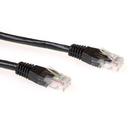 Act zwart 0,5 m u utp cat6 patchkabel met rj45 connectoren
