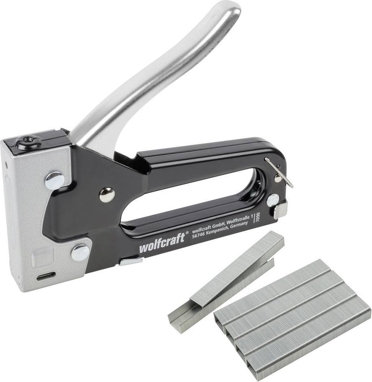 Wolfcraft - tacker - handtackerset met 1000 nietjes - nietpistool - 7090000