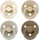 Bibs – fopspenen - colour – 4 pack – rond - ivory sand vanilla dark oak – maat 1