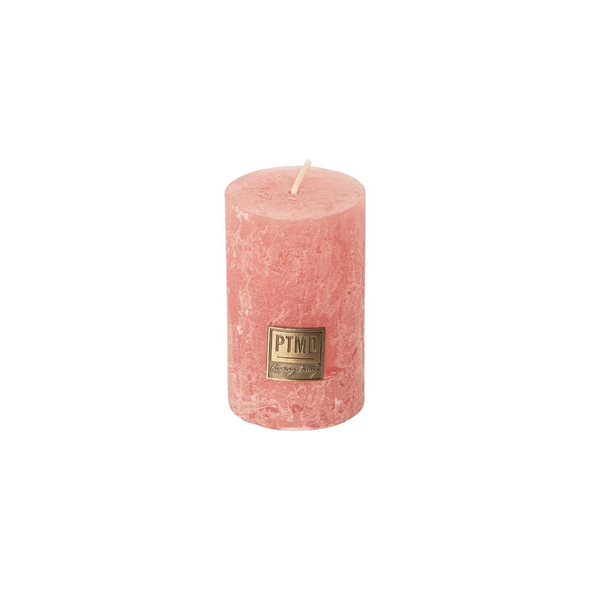 Ptmd stompkaars rustiek roze 8cm