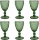 Medard de noblat - diamond - wijnglas 20 cl - groen - 6 delig