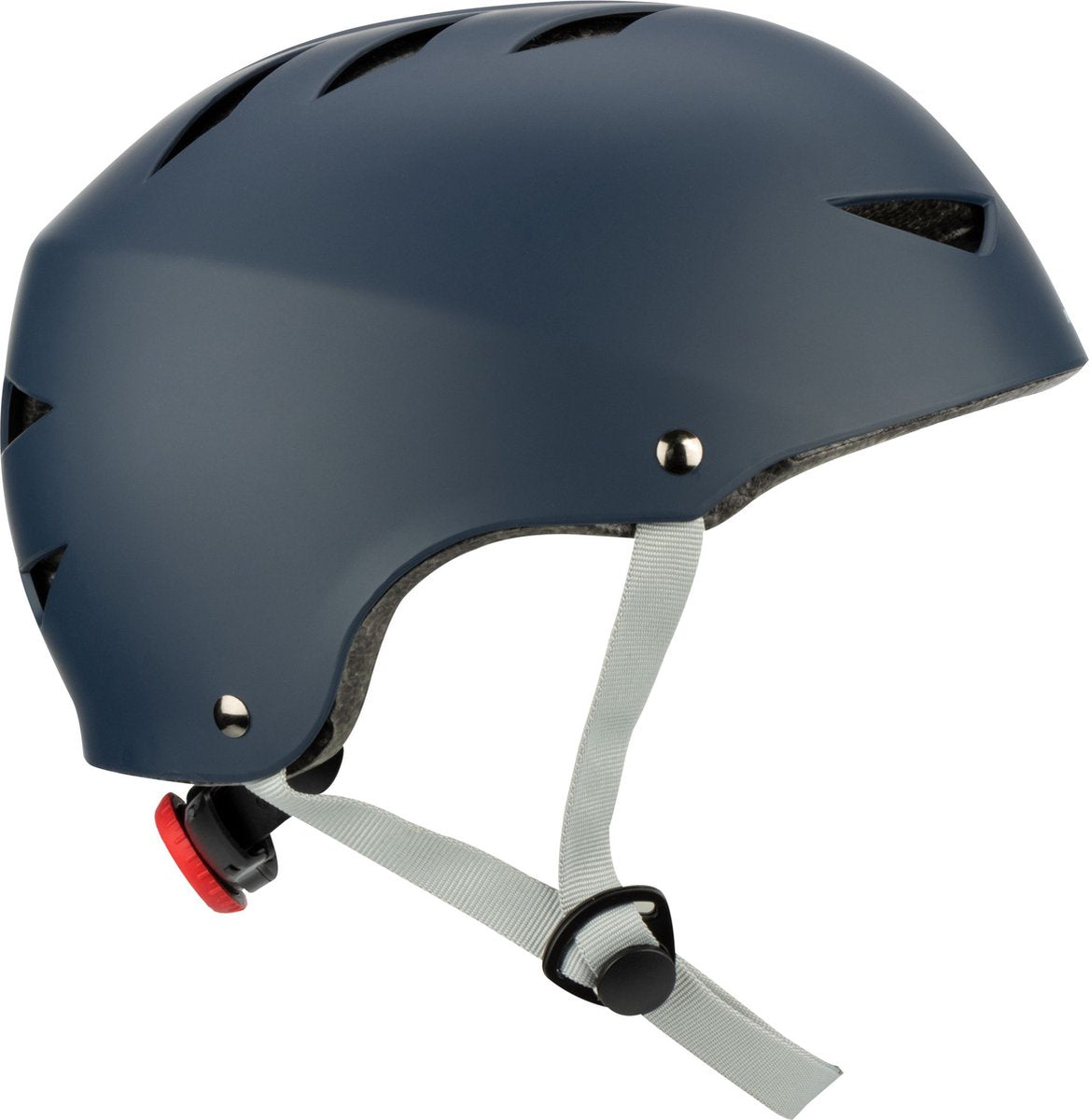 Nijdam skate helm verstelbaar - blue streak - maat s - blauw grijs