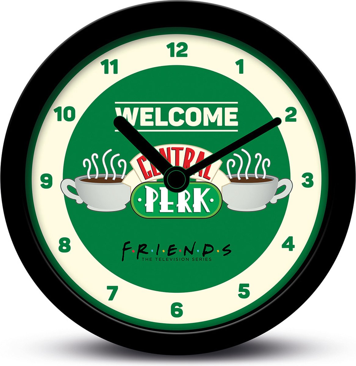 Pyramid international friends - central perk - welcome - bureauklok - groen - 12cm