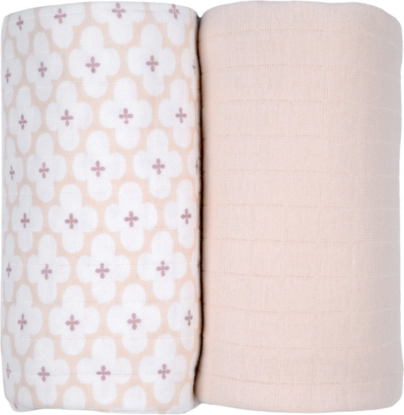 Lodger swaddler - 2 stuks - 110 x 110 cm - matcha powder