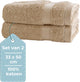 Hush. living hush living - gastendoek - 33×50 cm - 100% katoen - zware kwaliteit 500g m2 - zand set van 2
