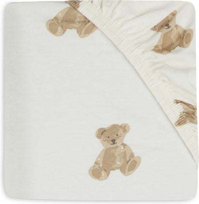 Jollein baby hoeslaken ledikant - teddy bear - jersey - 60x120cm