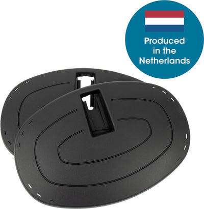 Widek b.v. set voetbeschermingsplaten qibbel junior 6+ - zwart