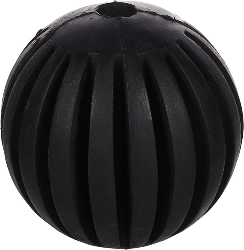 Flamingo hondenspeelgoed – gladiator bal zwart ø7,5cm – stuiterende speelbal van sterk rubber – apporteer- en kauwspeeltje voor honden