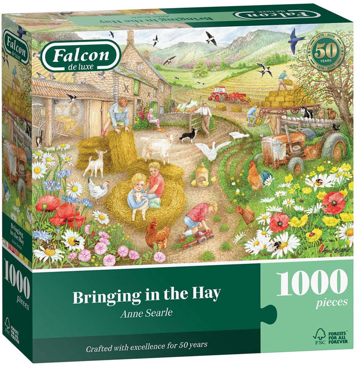 Falcon puzzel - bringing in the hay 1000 stukjes - educatief speelgoed.