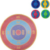 Eddy toys werpspel 5-delig - zwembad speelgoed kinderen - drijvend doelspel met schijven - spel voor water en tuin - diameter 65cm - multicolor