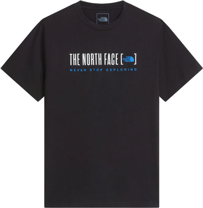The north face m bracket logo regular ss tee heren outdoorshirt - tnf black s