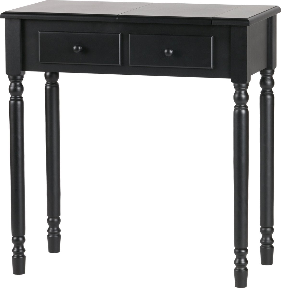 Woood romy hal kaptafel - hout - zwart - 78x75x38