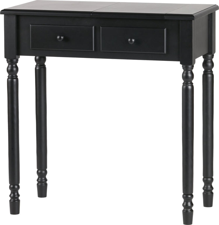 Woood romy hal kaptafel - hout - zwart - 78x75x38