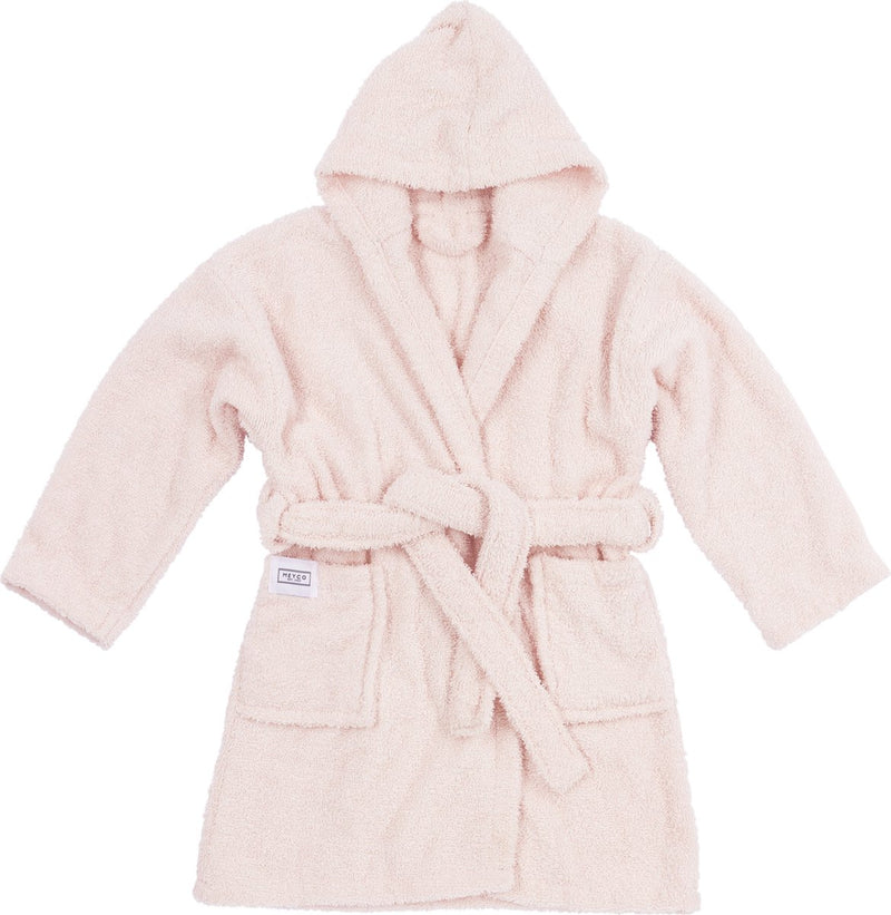 Meyco baby uni badjas - badstof - soft pink - 86 92