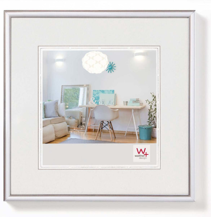 Walther new lifestyle - kunststof lijst - fotoformaat 30x30 cm - zilver