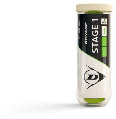 Dunlop stage 1 tennisballen - 3 stuks- groen geel