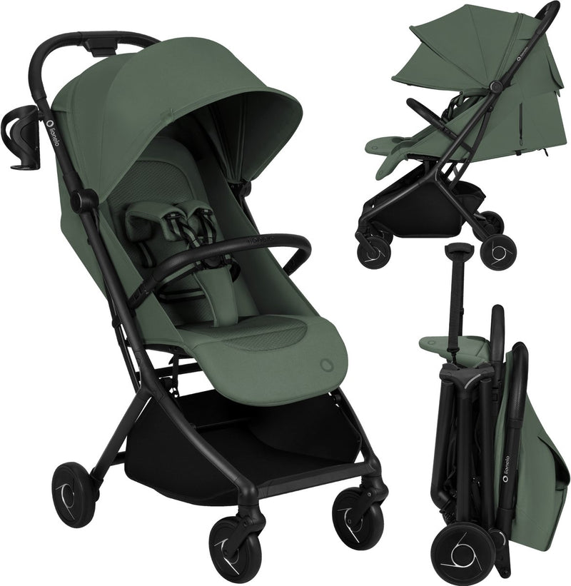 Lionelo sia buggy - ultralichte wandelwagen 5,9 kg – ultracompact 18x51x49 cm – eénhandbediening – click ride rem – ingrip harnassysteem – dri-seat – inclusief muskietennet draagriem