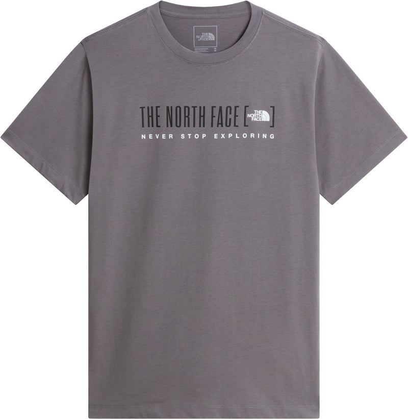 The north face m bracket logo regular ss tee heren outdoorshirt - smoked pearl
