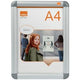 Nobo aluminium a4 kliklijst voor documenten en poster - inclusief muurbevestigingsmateriaal
