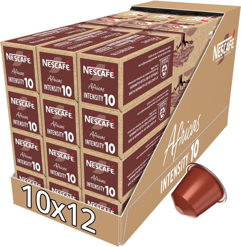 Nescafé farmers origins africas nespresso compatible capsules - 10 koffiecups x 12 doosjes