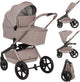 Lionelo freya 3in1 kinderwagen set – reiswieg, wandelwagen astrid i-size autostoel (40–87 cm) –premium - vanaf geboorte tot 22 kg – pu-wielen met vering – omkeerbare zitting – upf50+ kap