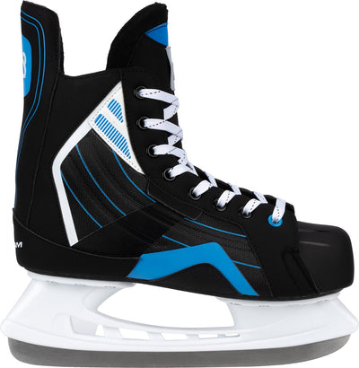 Nijdam ijshockeyschaats - verstelbaar - deluxe - zwart blauw - maat 45