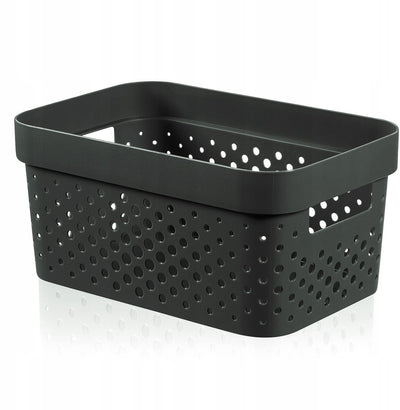 Curver | mand infinity dots xs 1,4 l gerecycled, antracietgrijs, 100% gerecycled materiaal, 17 x 12,6 x 8,4 cm