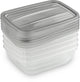 Curver vedo vershoudbakjes set 5x0,5l - 16x12x4.5 cm - transparant