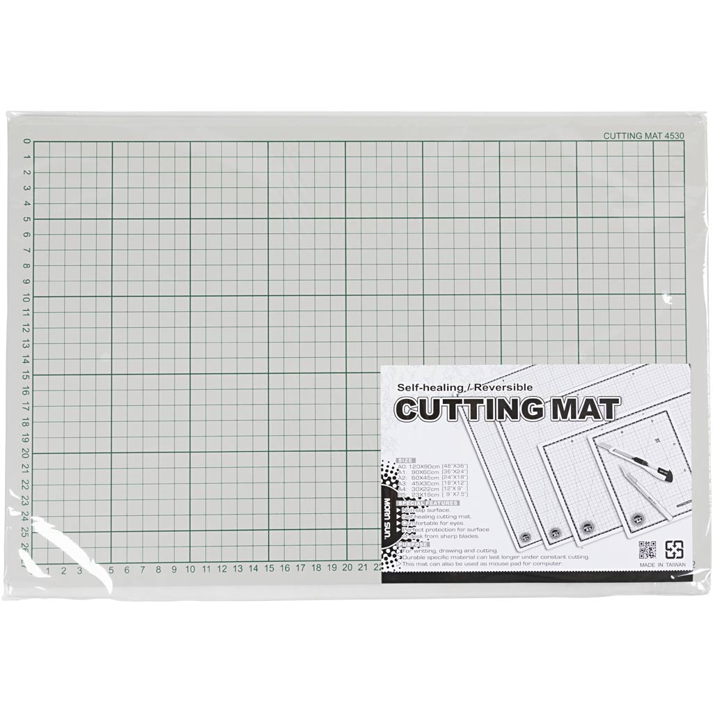 Creativ company snijmat rubber met rasterlijnen, 30x45cm