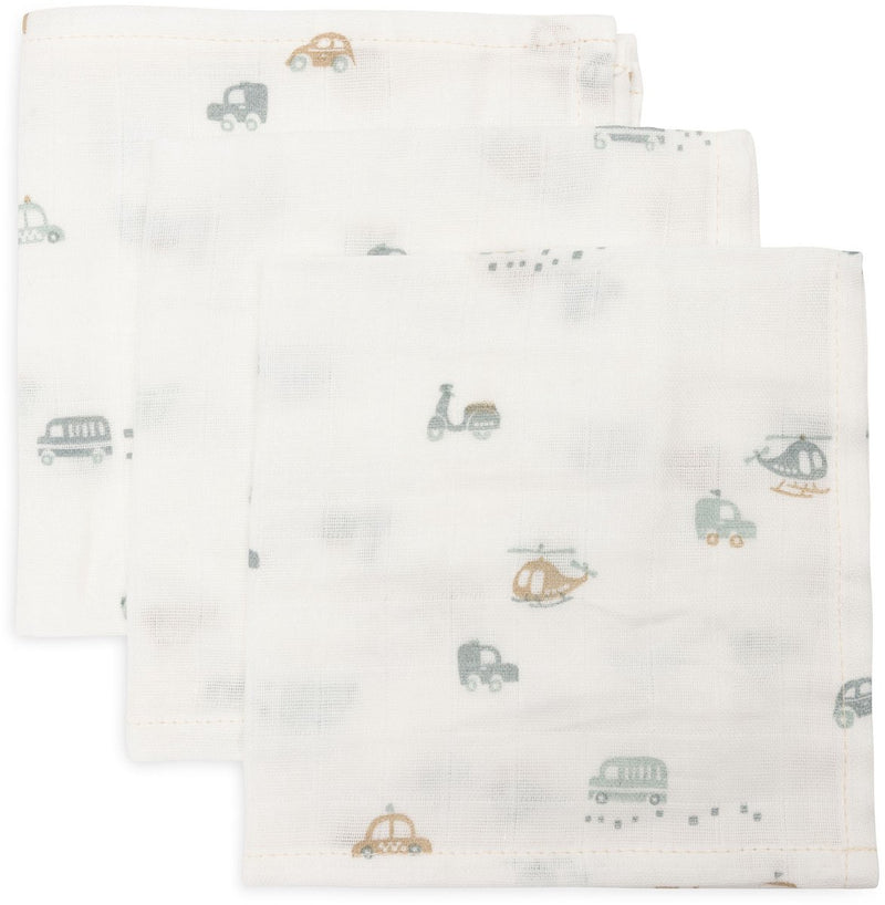 Jollein hydrofiel monddoekje 31x31cm on the go (3pack)