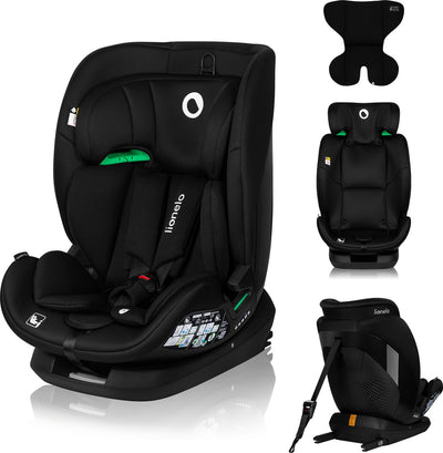 Lionelo lavender i-size autostoel 76-150 cm – groep 1 2 3 (9-36 kg, 1,5-12 jaar) – isofix top tether – 5 ligposities – 13-standen hoofdsteun – sideprotect – stalen versterking – ventilatie