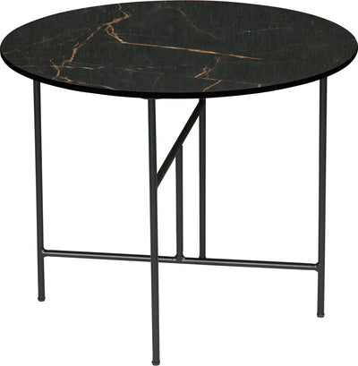 Woood vida bijzettafel - porselein metaal - zwart - 48x60x60